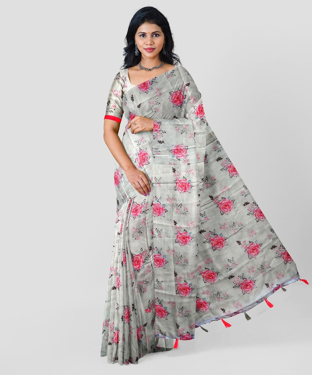 Sc Linen 10 A Digital Printed Wholesale Daily Waer Saree Catalog
